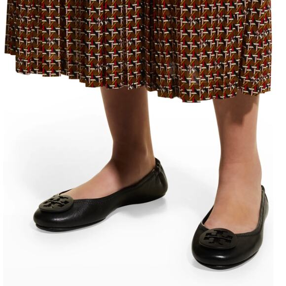 Tory Burch Minnie Ballet Flats Travel Leather in Black size 6 - Picture 5 of 5